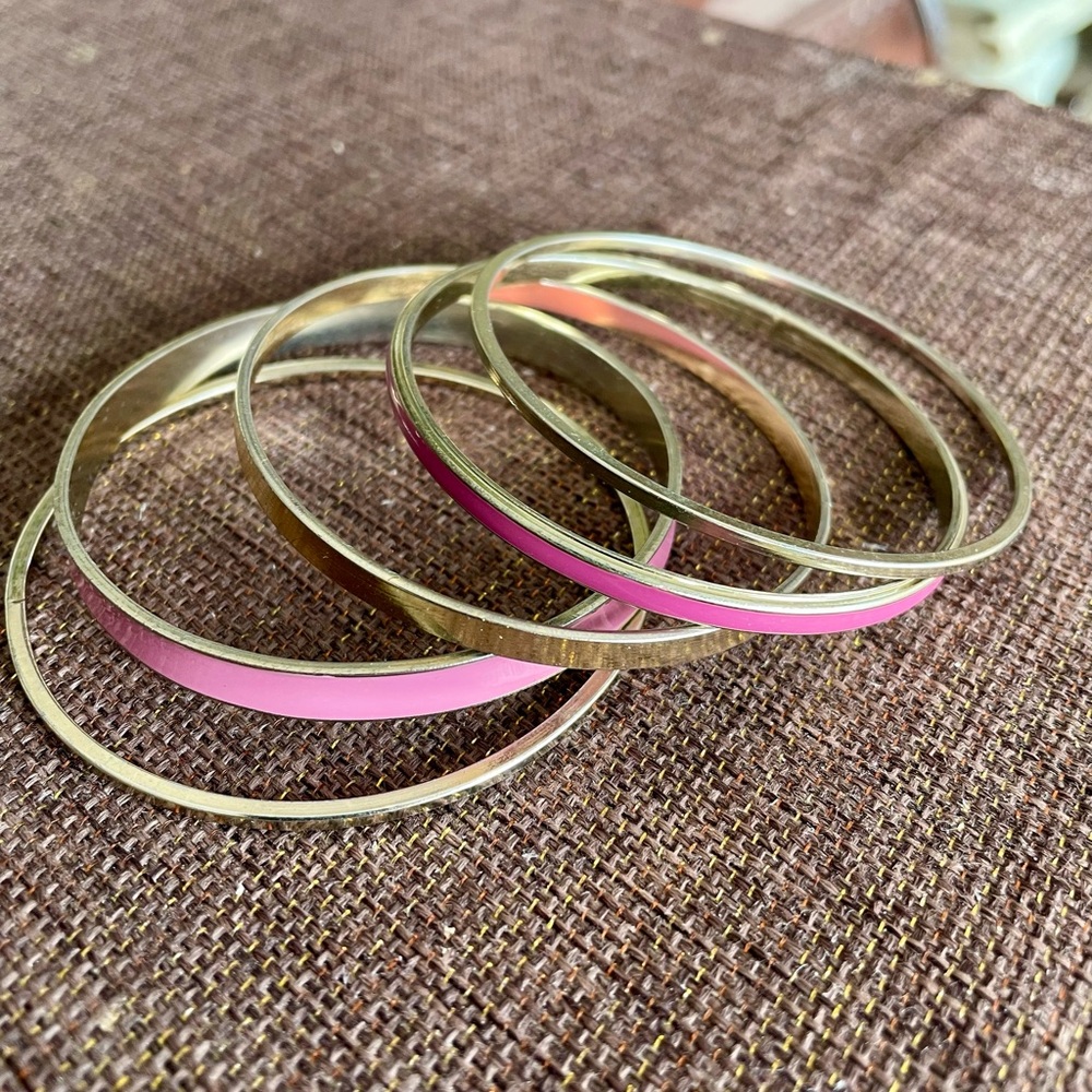 Pink & Gold Bangle Set